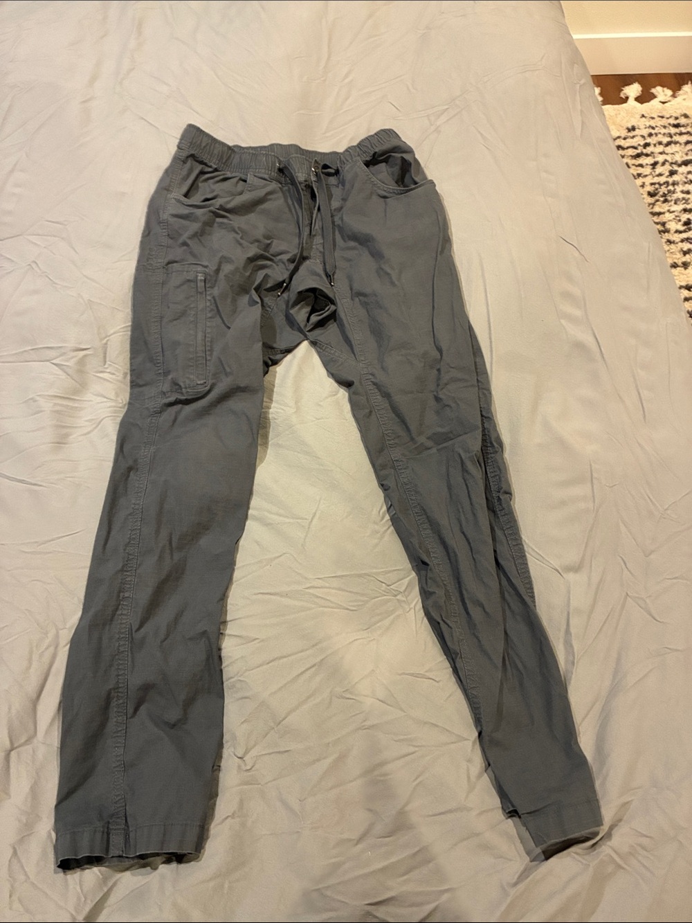 Bylt Men's Gray Drawstring Cargo Pants